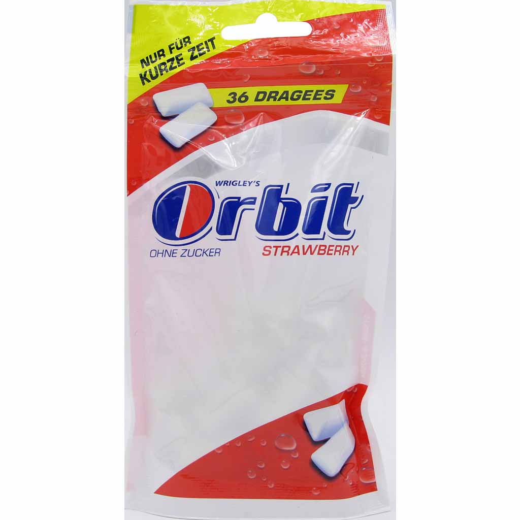 15x Wrigleys Orbit Strawberry á 36 Dragees=540 Kaugummi MHD:29.5.20