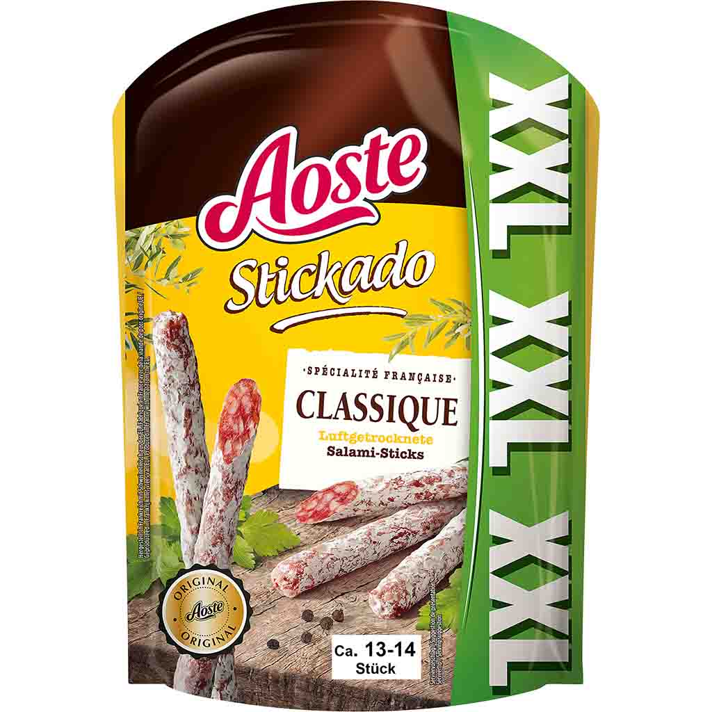 Aoste Stickado luftgetrocknet Mini Salami Classique 140g MHD:28.12.22