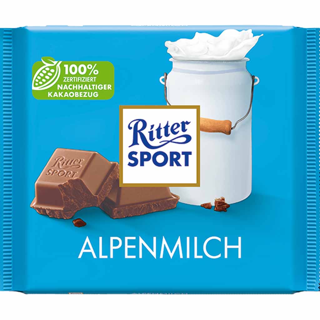 Ritter Sport Tafelschokolade Alpenmilch 250g MHD:30.4.25
