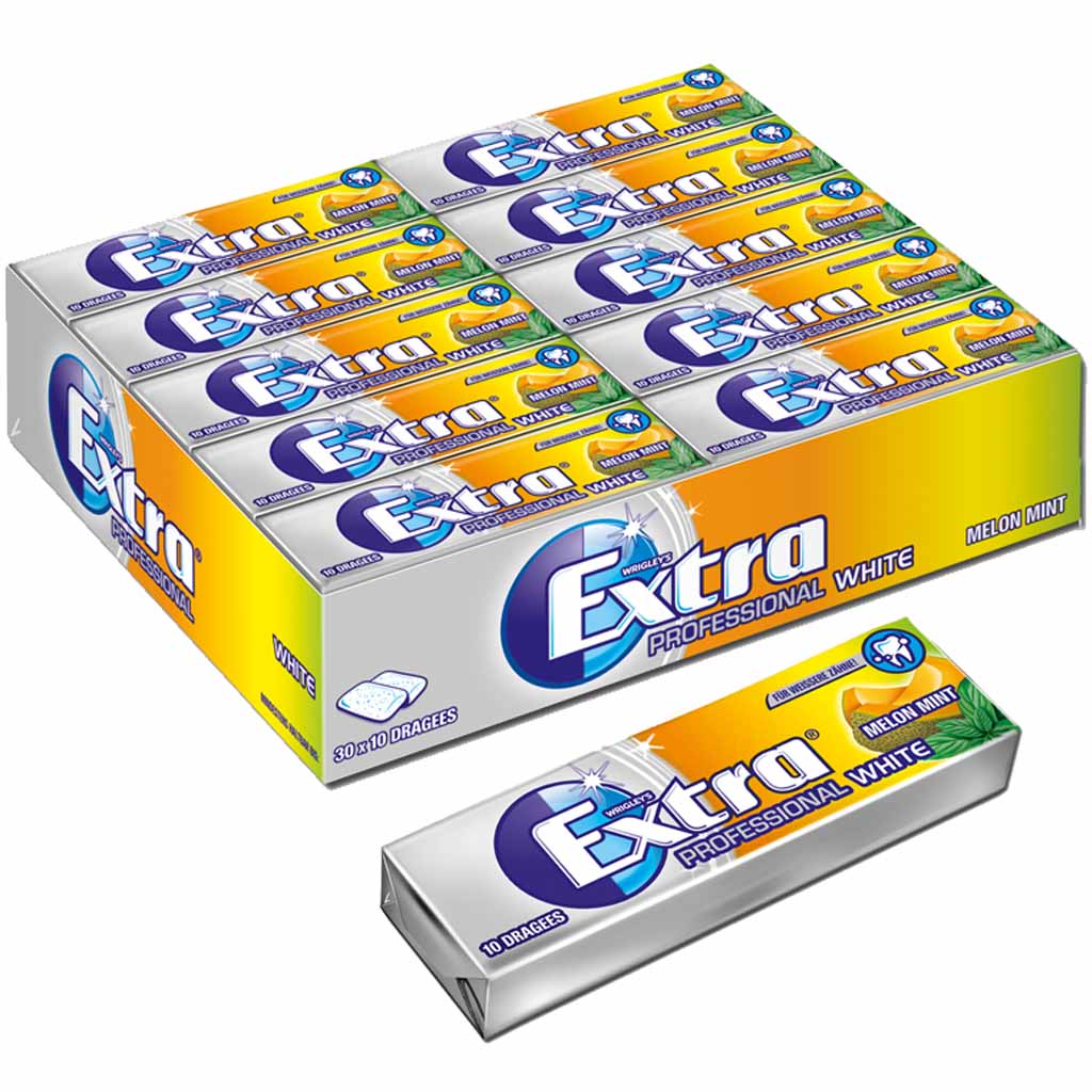Wrigleys Extra Professional White Melon Mint 30x 10er Dragees MHD:15.4.24