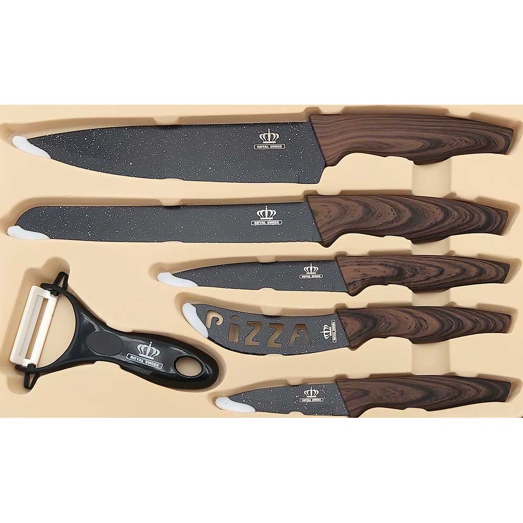 5-teiliges Messerset Premium Swiss Line plus Sparschäler gratis