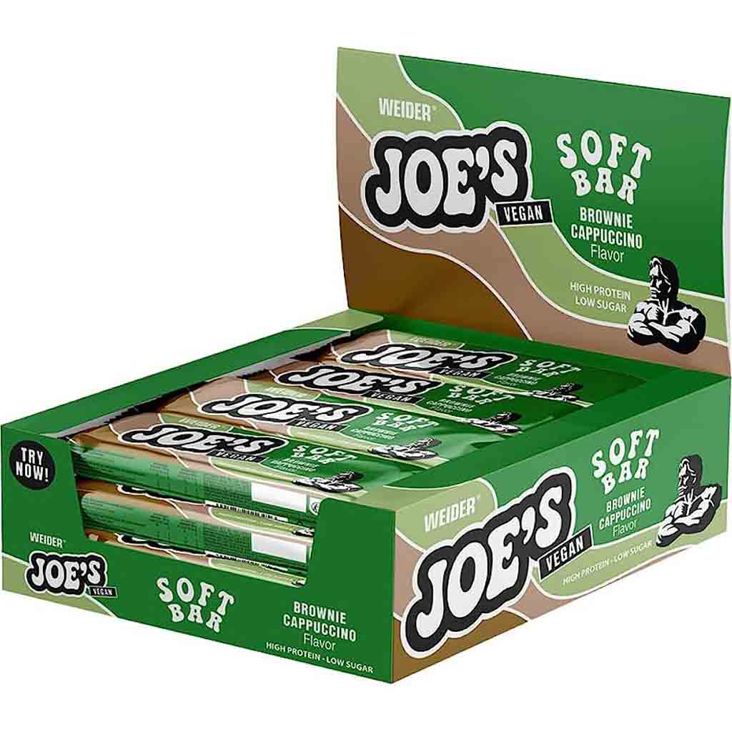12x Weider Joes Soft Bar Brownie Cappuccino Eiweißriegel á 50=600g MHD:15.2.25