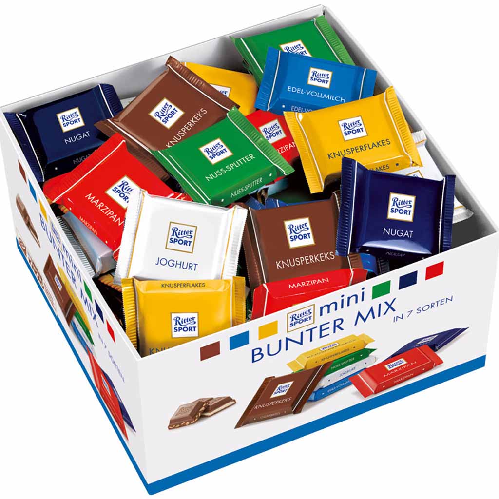Ritter Sport mini Bunter Mix 84er 1400g MHD:28.1.25