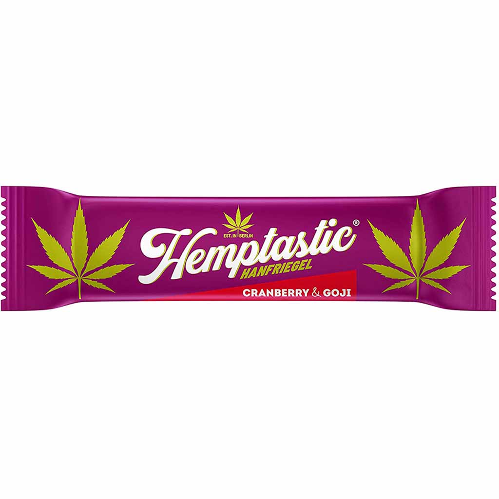 18x Hemptastic Hanfriegel Cranberry & Goji á 40g=720g MHD:20.2.20