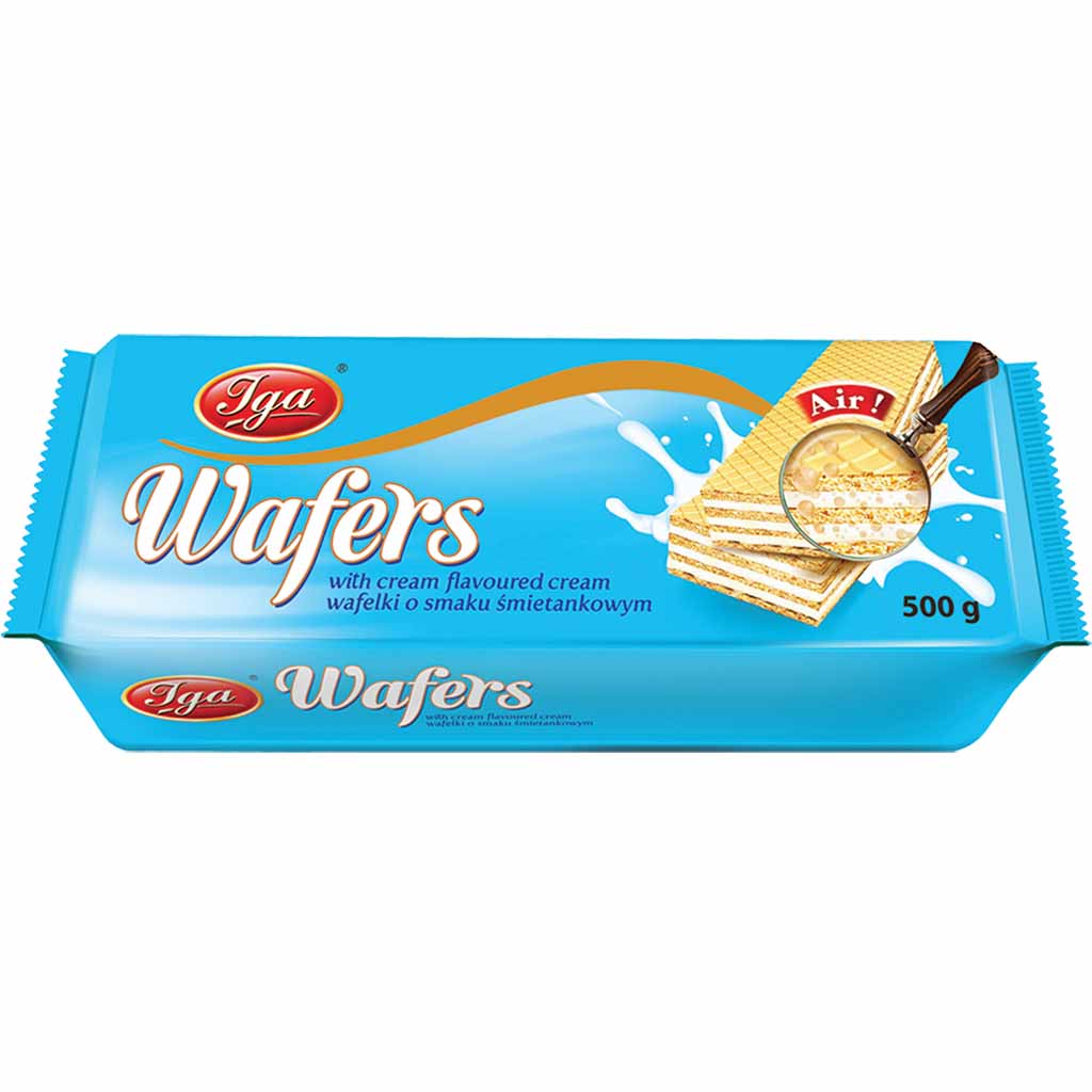 Iga Waffel mit Milchcreme 500g MHD:19.5.22