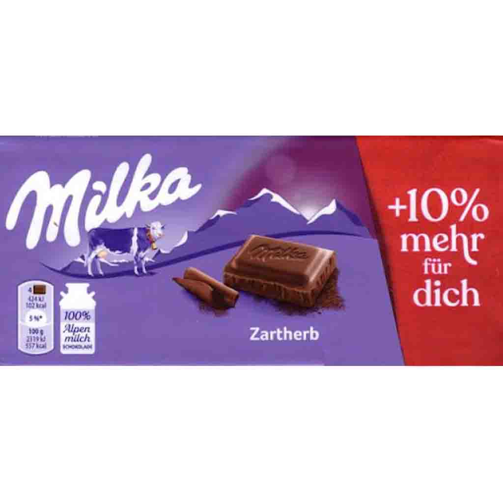 MILKA Tafelschokolade Zartherb 110g MHD:3.12.21