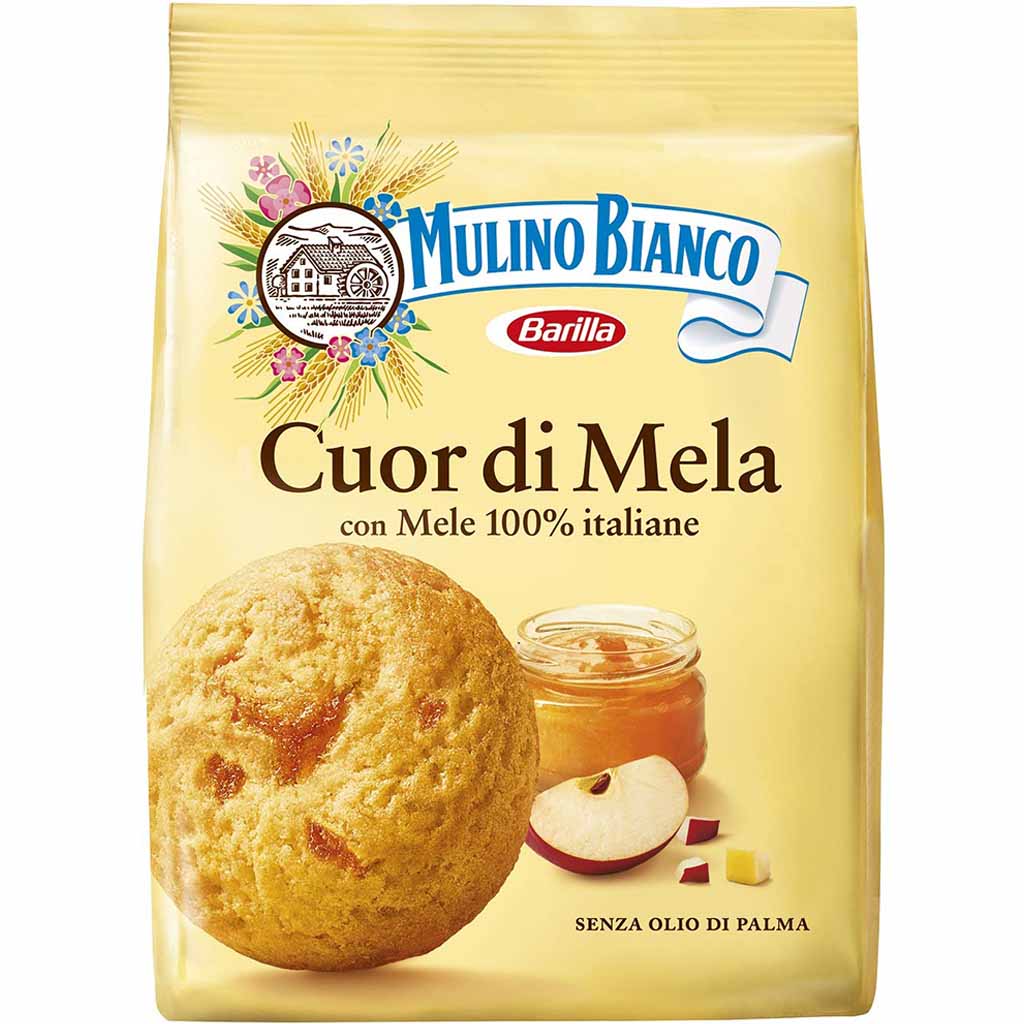 Barilla Mulino Bianco Cuor di Mela Kekse mit Fruchtfüllung 250g MHD:26.12.22