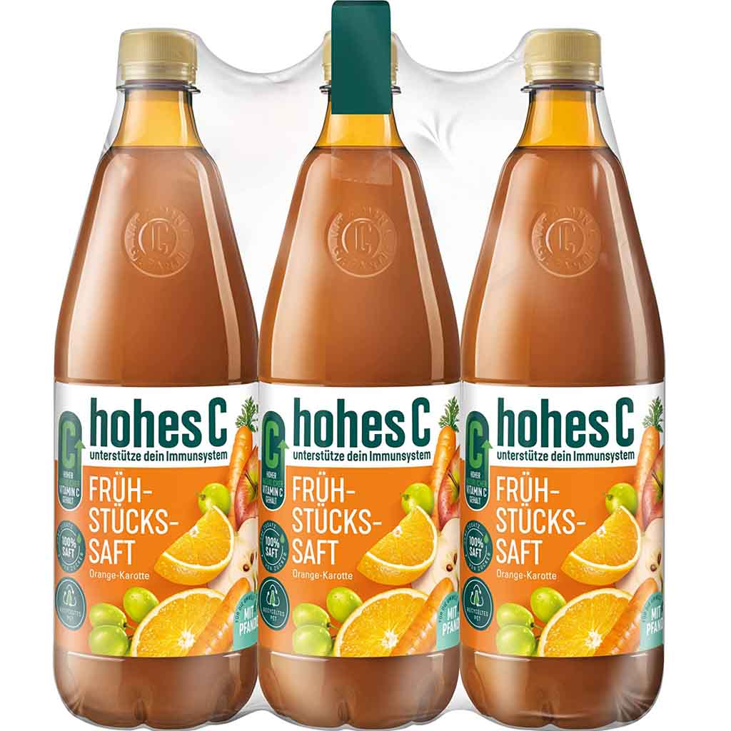 6x Hohes C Frühstückssaft PET á 1L=6L MHD:31.1.23