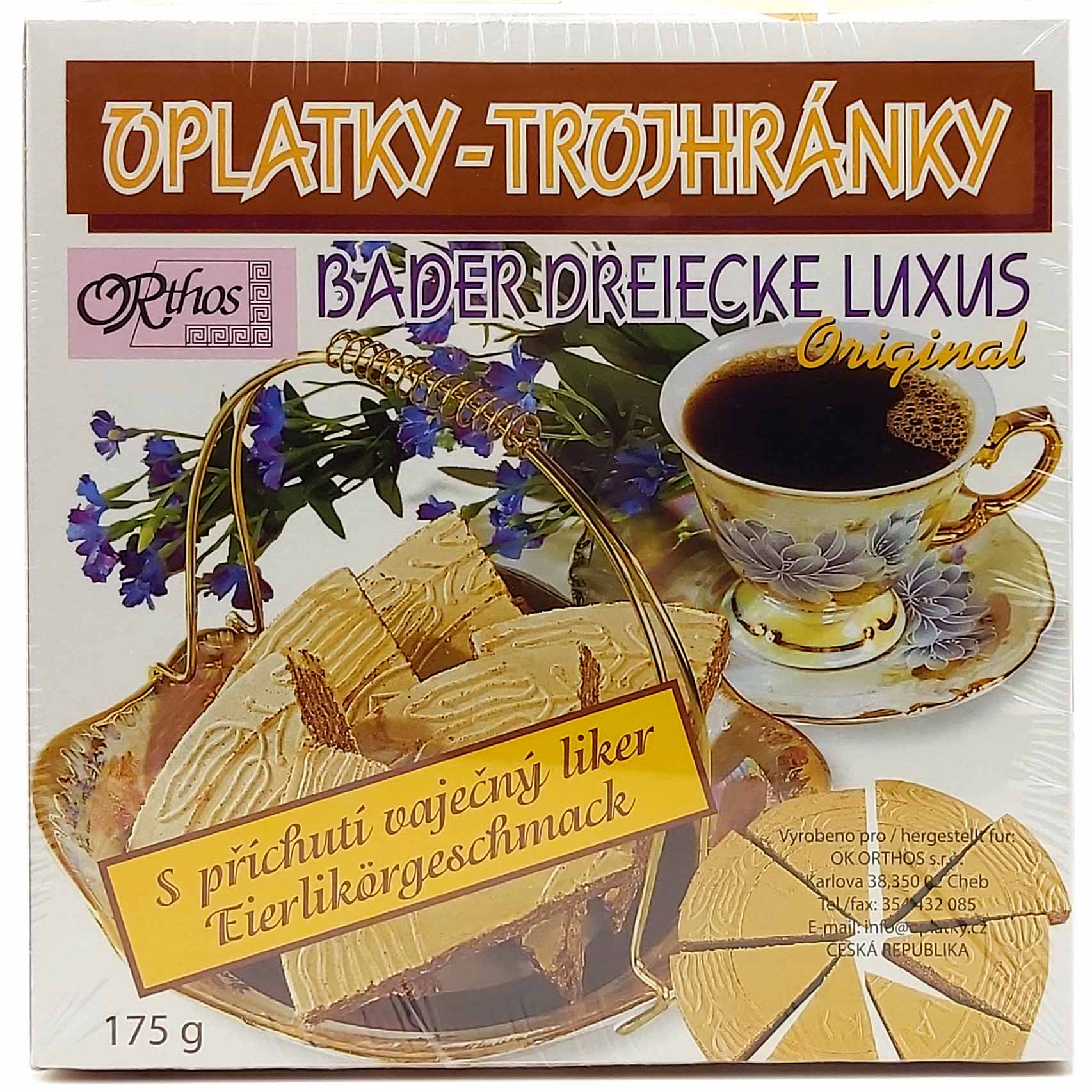 2 x Bäderoblaten mit Eierlikörgeschmack 2 x 175g = 350g Oblaten  Orthos 8594014680423