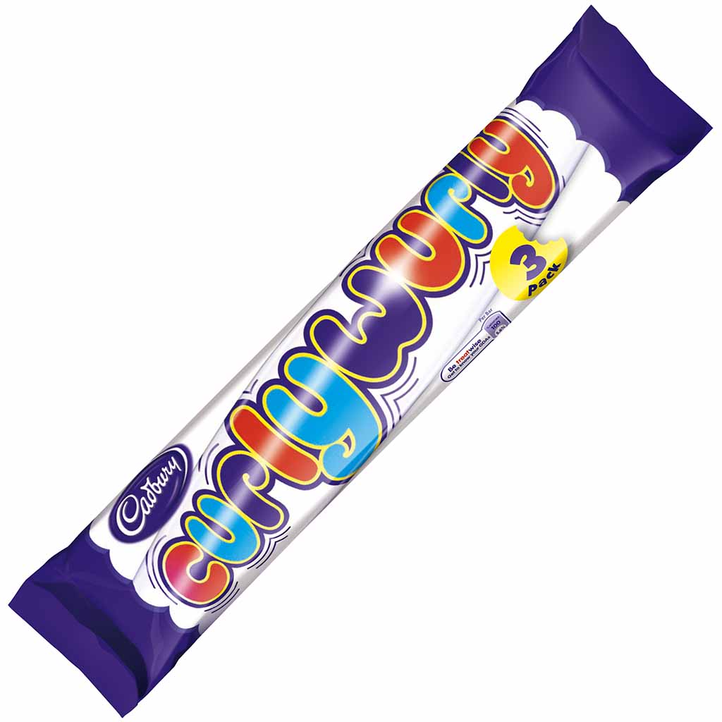 Cadbury Curly Wurly Karamell-Schokoladenriegel 3er 64,5g MHD:6.6.25