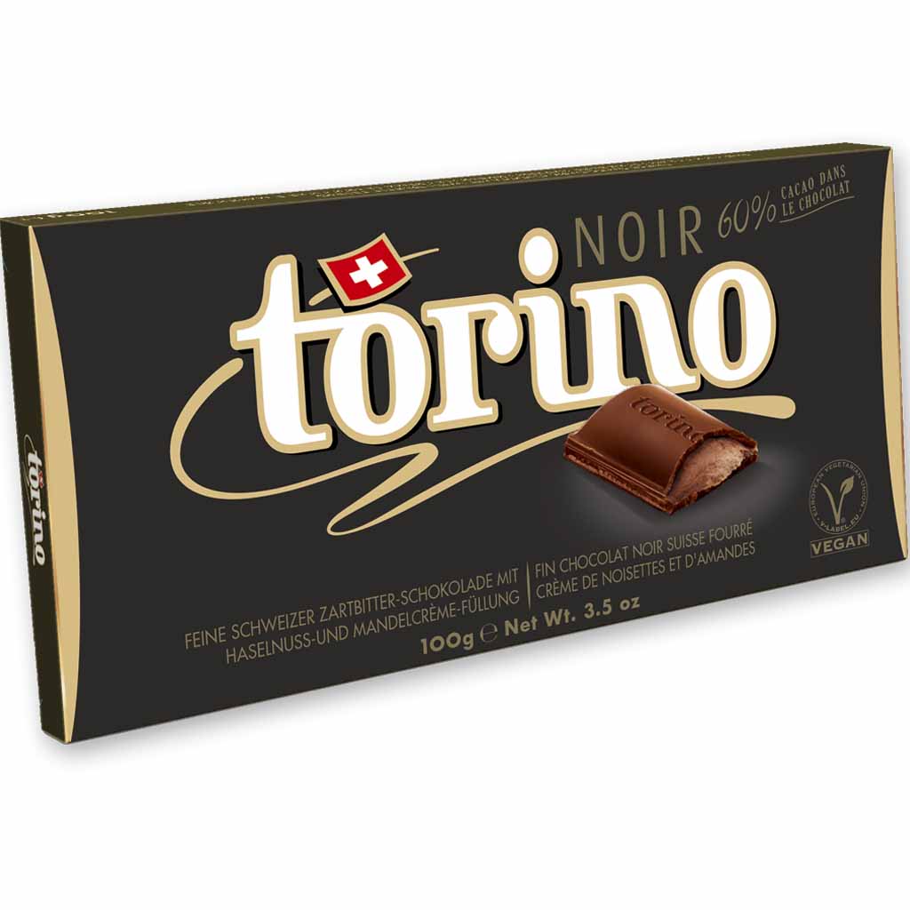 Torino Tafelschokolade Noir Haselnuss & Mandelcreme 100g MHD:30.6.24