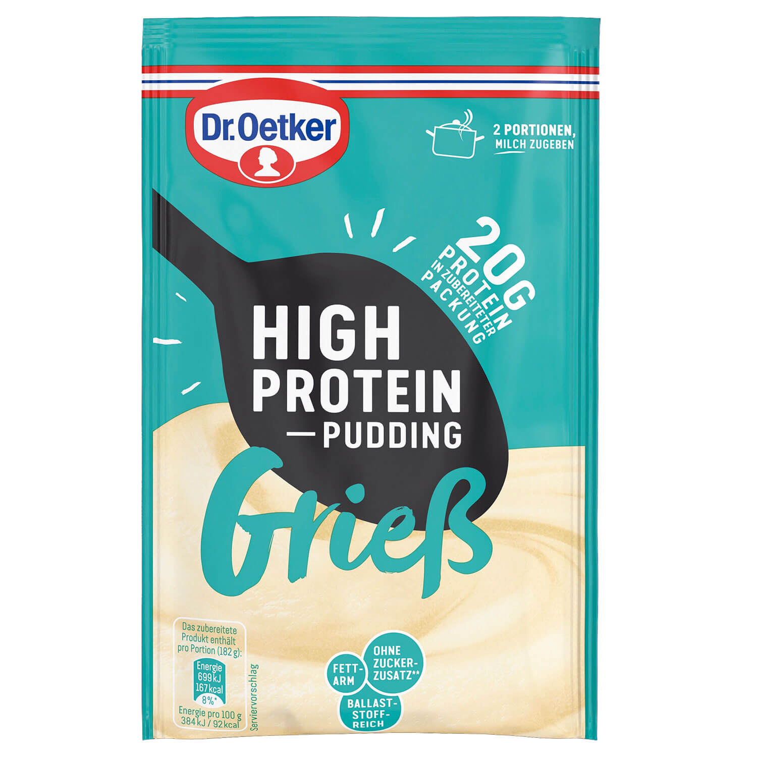 Dr Oetker High Protein Pudding-Pulver Grieß 65g MHD:30.3.25