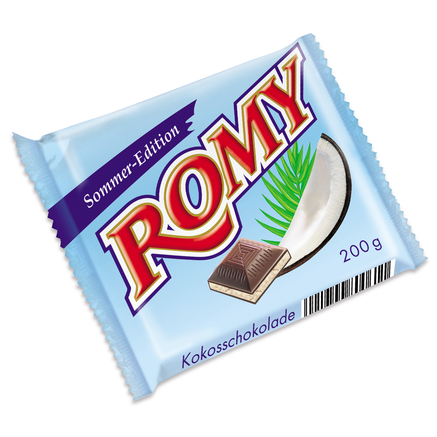 Romy Vollmilch Cocos Tafelschokolade Sommer-Edition 200g MHD:30.1.23