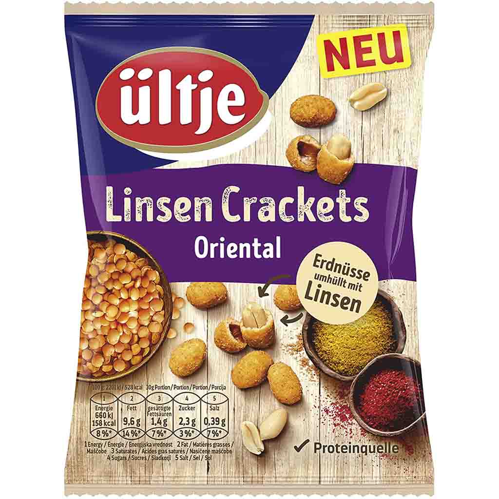 ültje Linsen Crackets Oriental 110g MHD:30.3.24