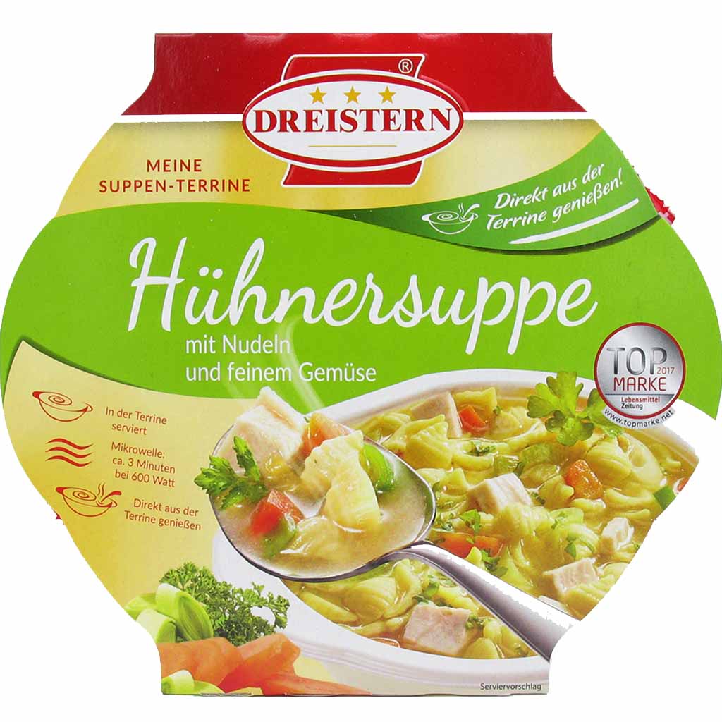 Dreistern Fertiggericht Hühnersuppe 400g MHD:2.9.23