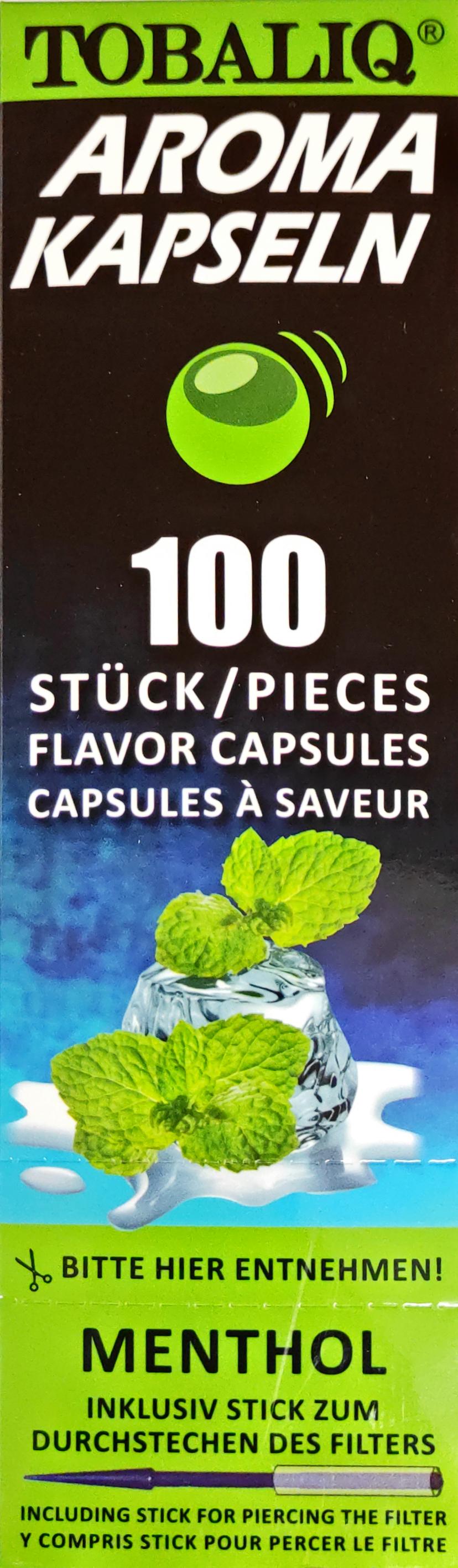 Aroma Kapseln für Ihre Zigarette 12x100 Stück= 1200 Stück Menthol Geschmack