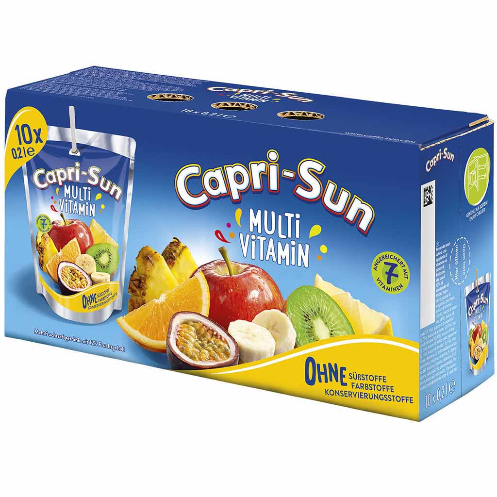 Capri-Sun Multi Vitamin 10 x 200ml=2L  mit Papiertrinkhalm