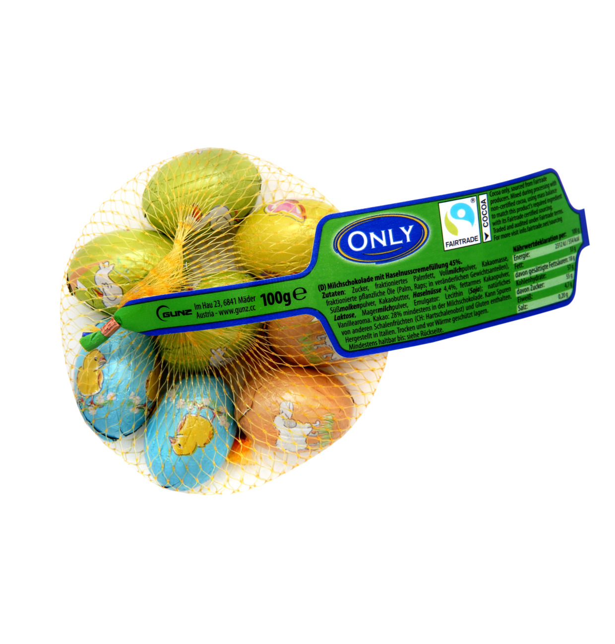 Only Ostern Milchschokoladeeier mit Haselnusscremefüllung groß 100g MHD:31.7.25