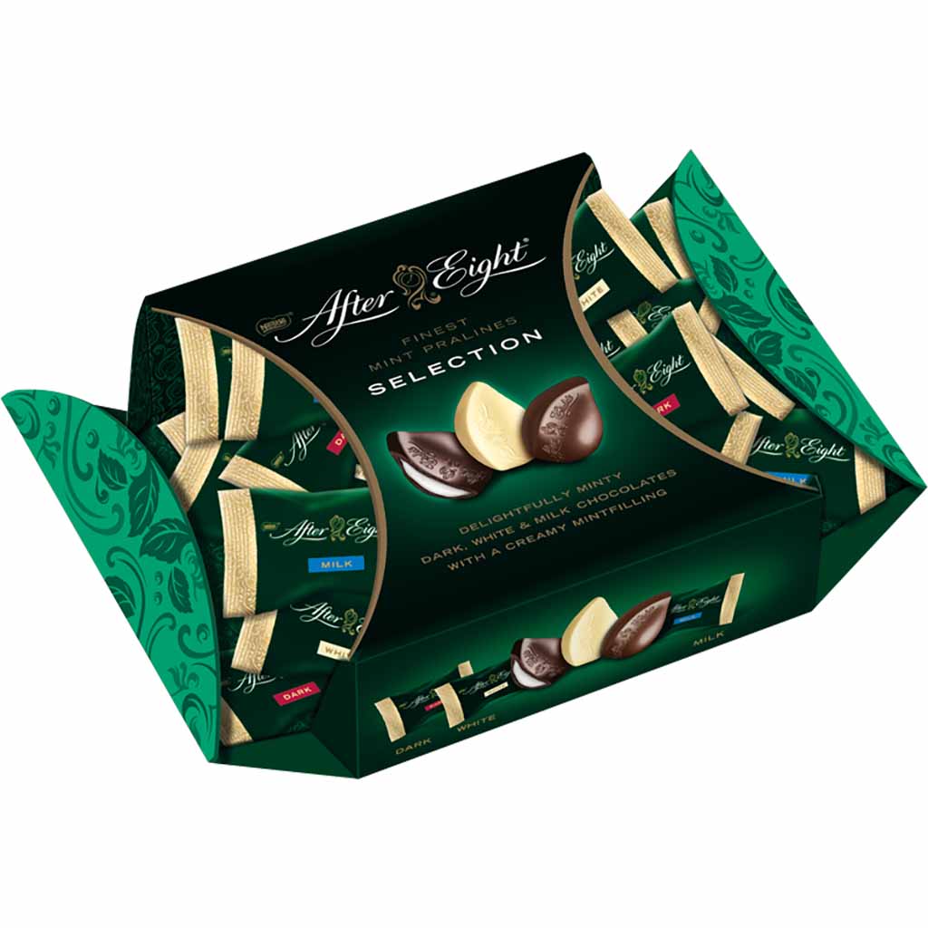 After Eight Finest Mint Pralines Selection 122g offen