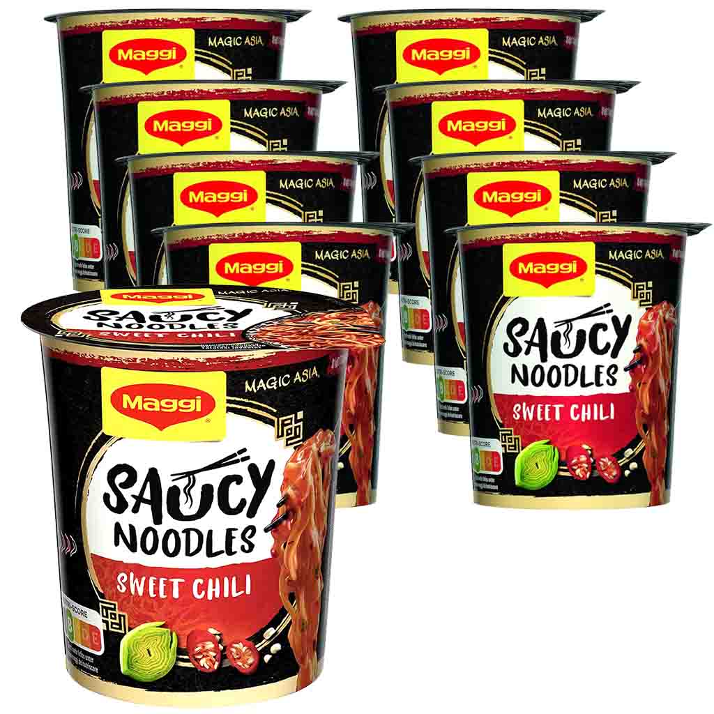 8x Maggi Magic Asia Saucy Noodles Sweet Chili á 75g=600g MHD:28.2.25