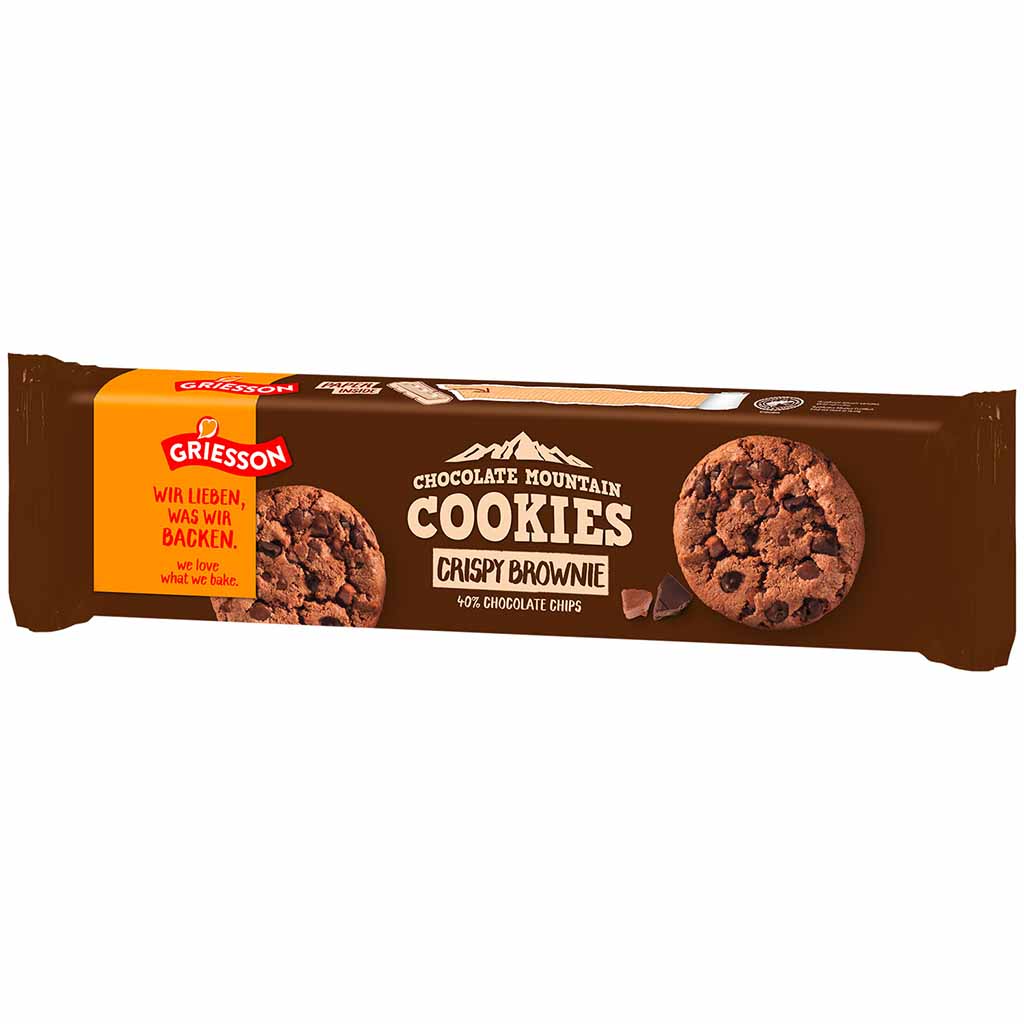 Griesson Chocolate Mountain Cookies Crispy Brownie 150g MHD:1.11.24
