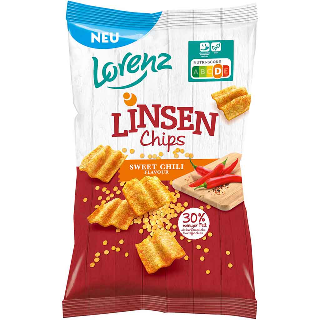 Lorenz Linsen Chips Sweet Chili 85g MHD:21.5.23