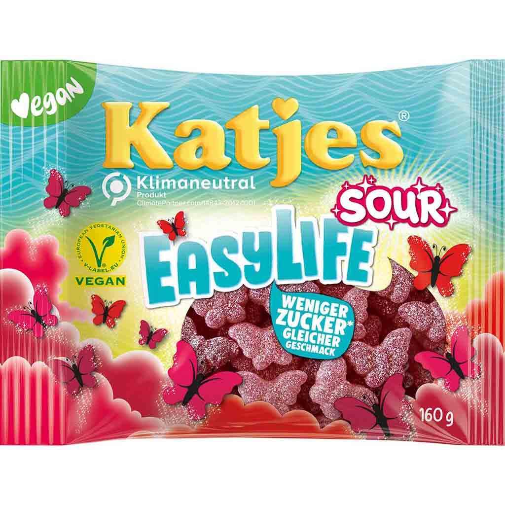 Katjes Fruchtgummi EasyLife sour 160g MHD:30.6.25