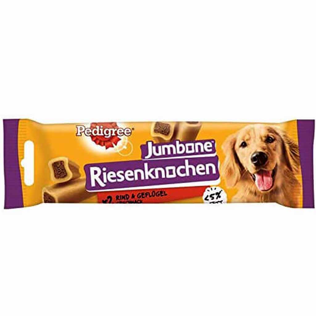 Pedigree Jumbone Riesenknochen Rind & Geflügel 2er 180g MHD:9.9.22