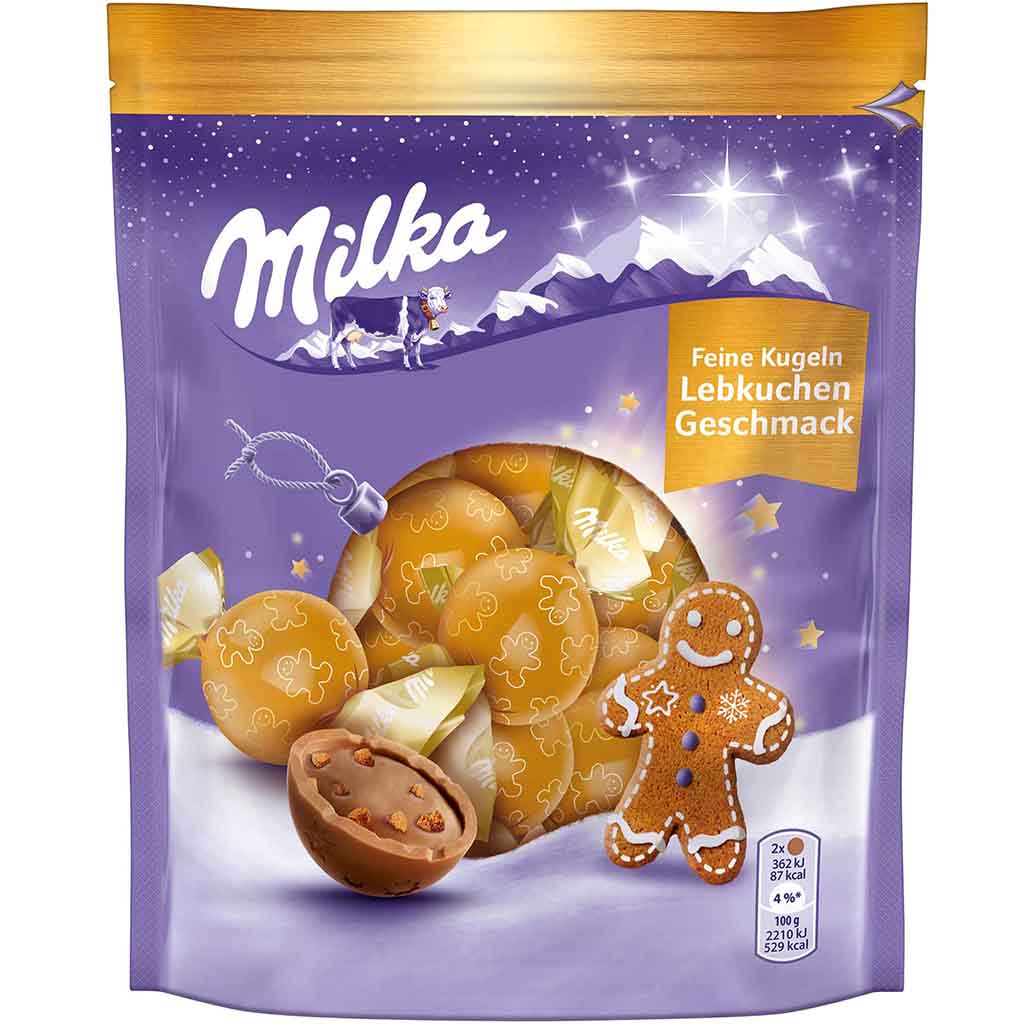 Milka Feine Kugeln Lebkuchen Geschmack 90g MHD:30.3.24