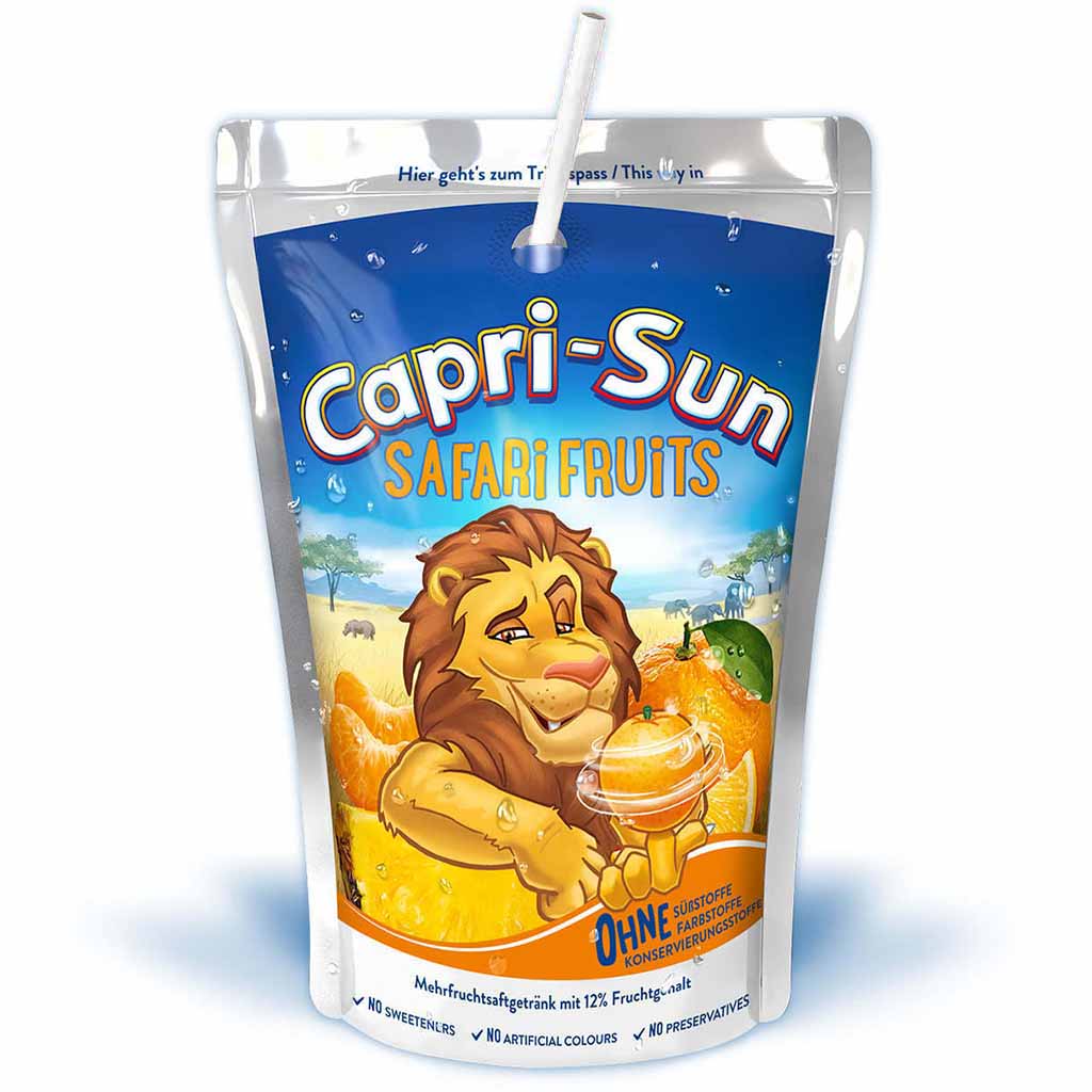 Capri-Sun Safari Fruits 200ml  Capri Sonne mit Papiertrinkhalmen