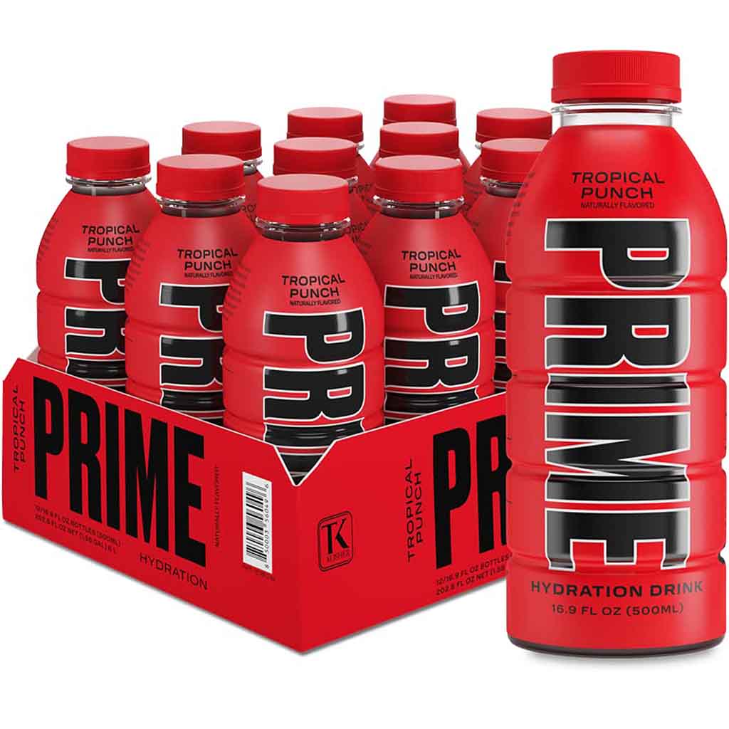 12x PRIME Hydration Tropical Punch PET á 0,5L=6L MHD:30.11.24