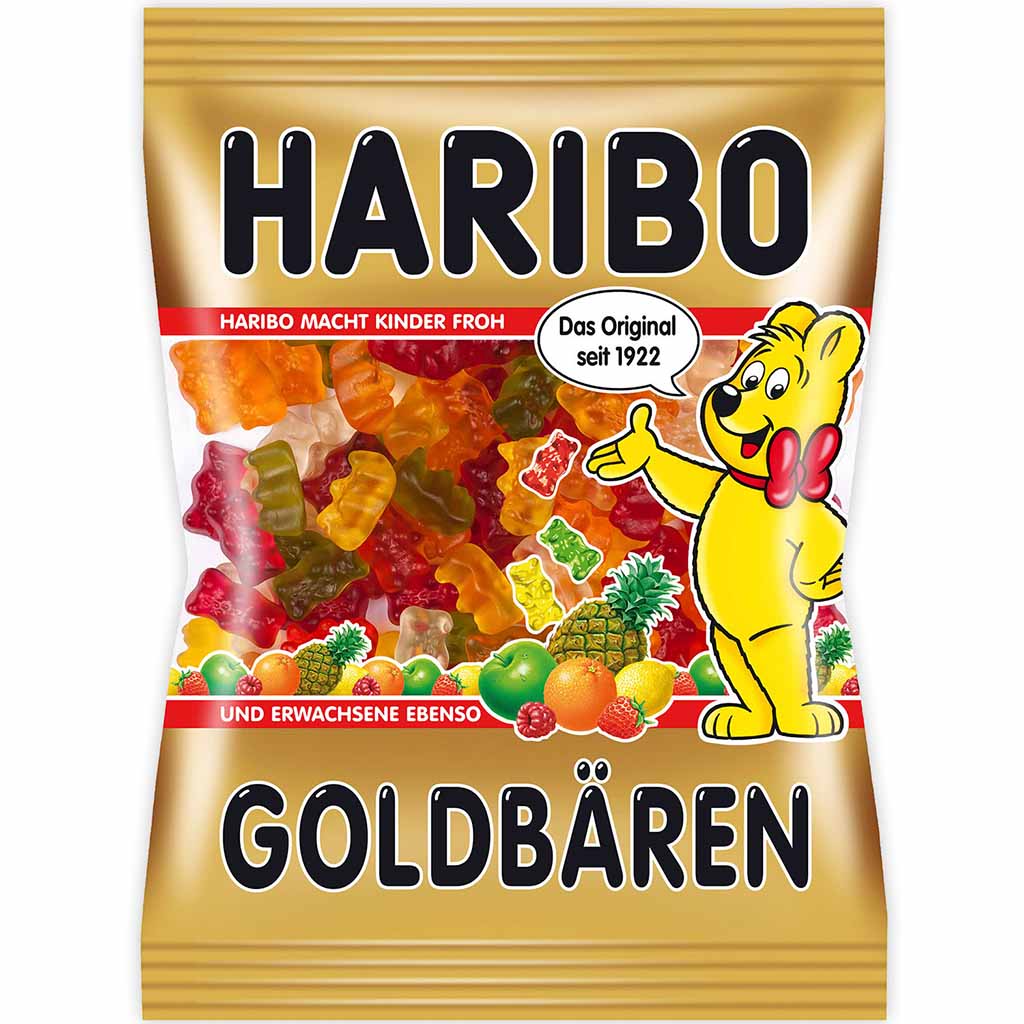 1kg Haribo Goldbären Minibeutel (4x250g) 80 Beutel MHD:30.11.20