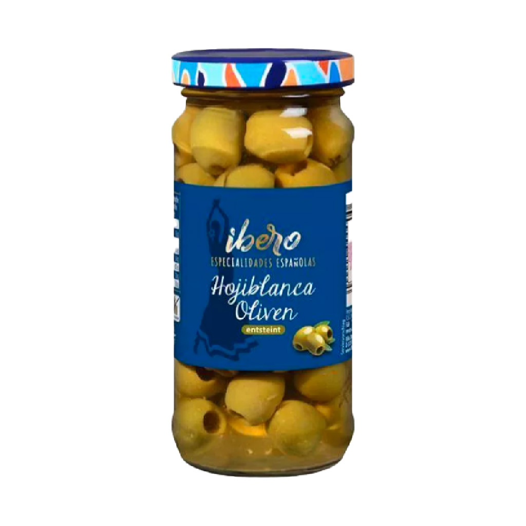 Ibero Hojiblanca Oliven entsteint 100g MHD:15.7.26