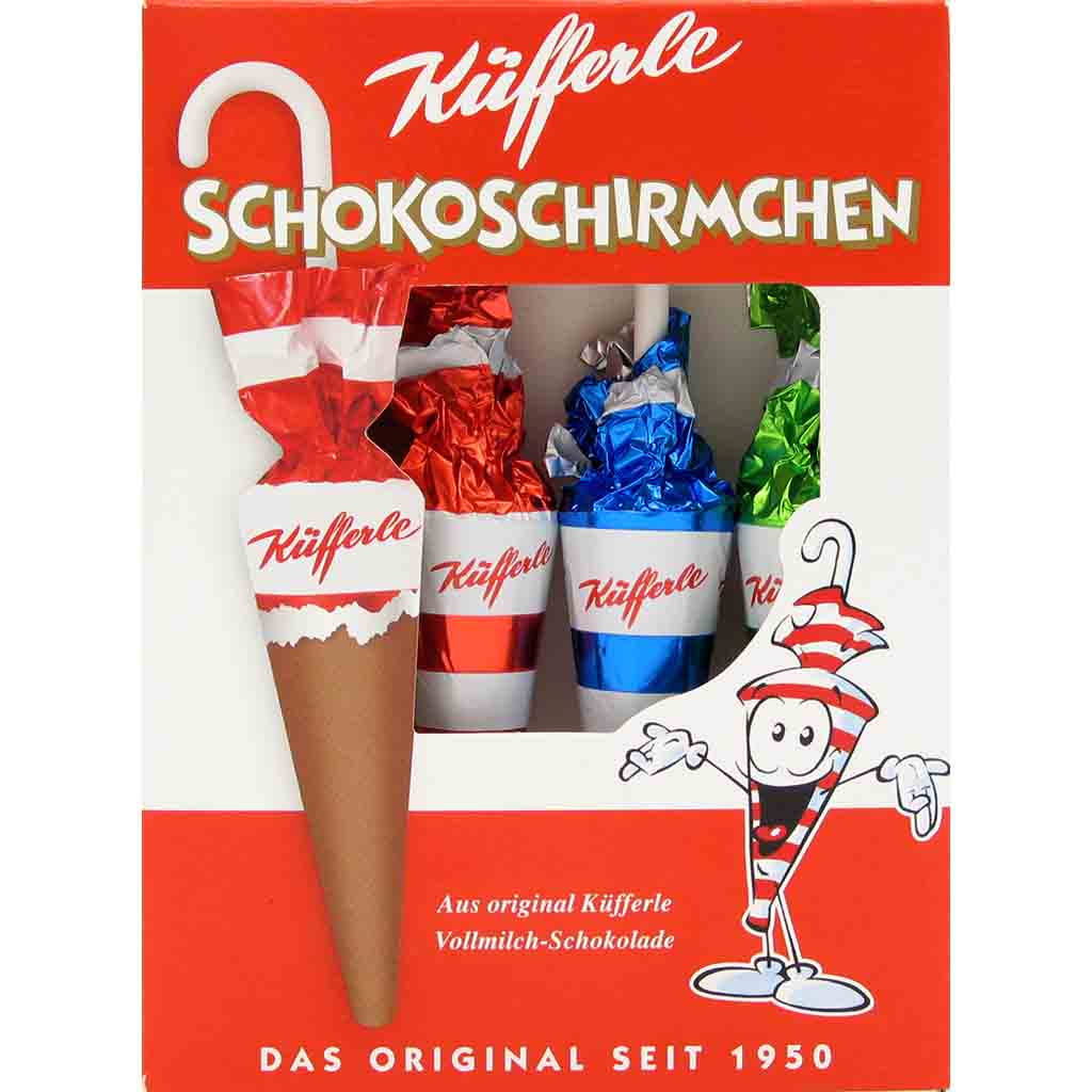 Küfferle Schokoschirmchen Vollmilch 4er 54g MHD:30.8.22