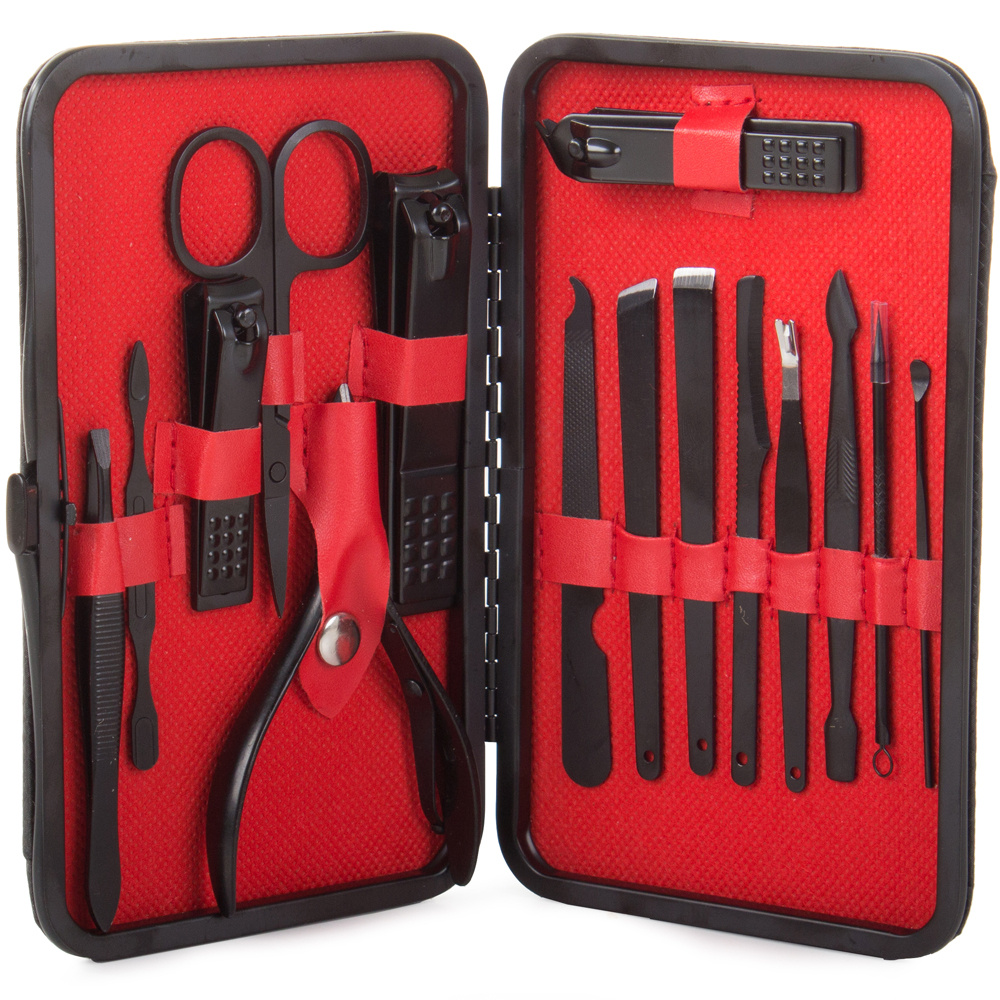 Maniküre-Set, Nagelknipser, Schere, 16-teiliges Etui