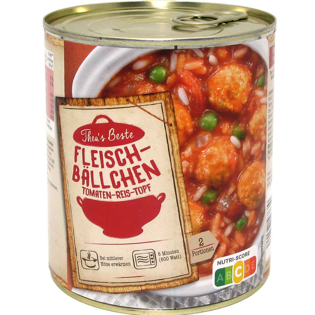Buss Fleischbällchen Tomaten Reis Topf 800g MHD:13.4.26