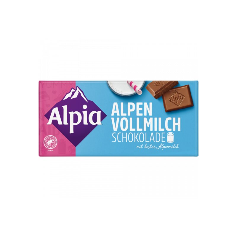 Alpia Tafelschokolade Alpen Vollmilch 100g MHD:28.2.25