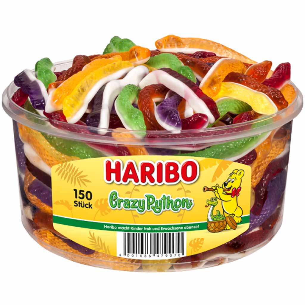 Haribo Crazy Python 150er 1050g MHD:30.11.21