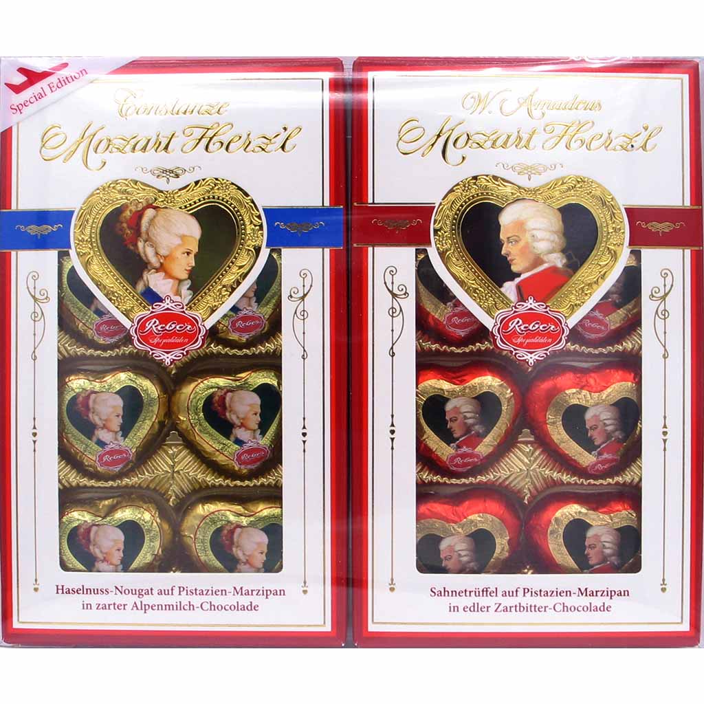Reber Constanze & Amadeus Mozart Herzl 16er 160g MHD:28.2.21