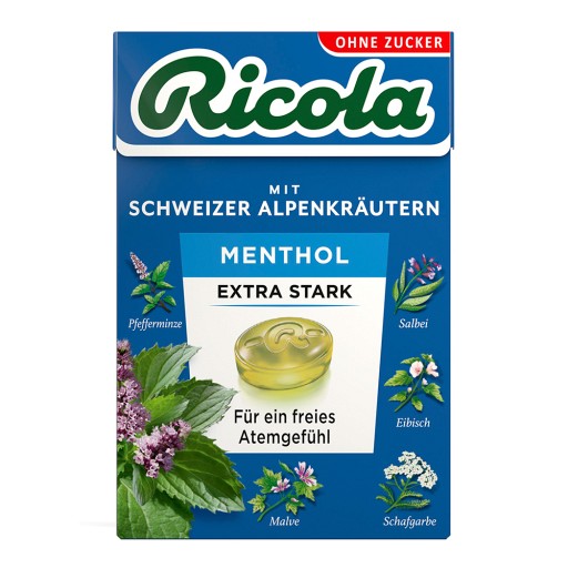 Ricola Menthol extra Stark ohne Zucker 10 x 50g MHD:31.7.26