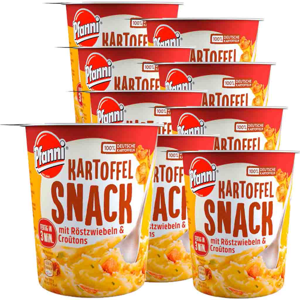 8x Pfanni Kartoffel Snack Röstzwiebeln á 56g=448g MHD:30.7.24