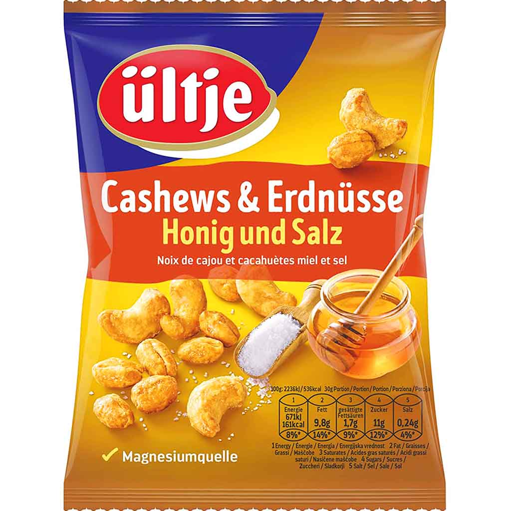ültje Cashews & Erdnüsse Honig und Salz 200g MHD:30.3.25