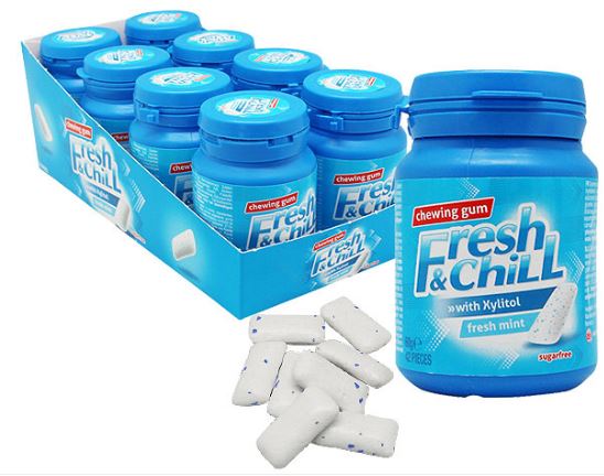 8 x Fresh&Chill - Kaugummi Minzgeschmack -a 60g =480g MHD:7.12.27