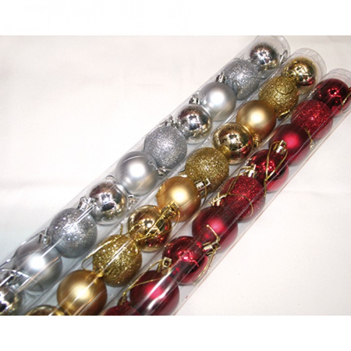Baumkugeln 10er Set! Je 4cm in PVC-Rohr Gold