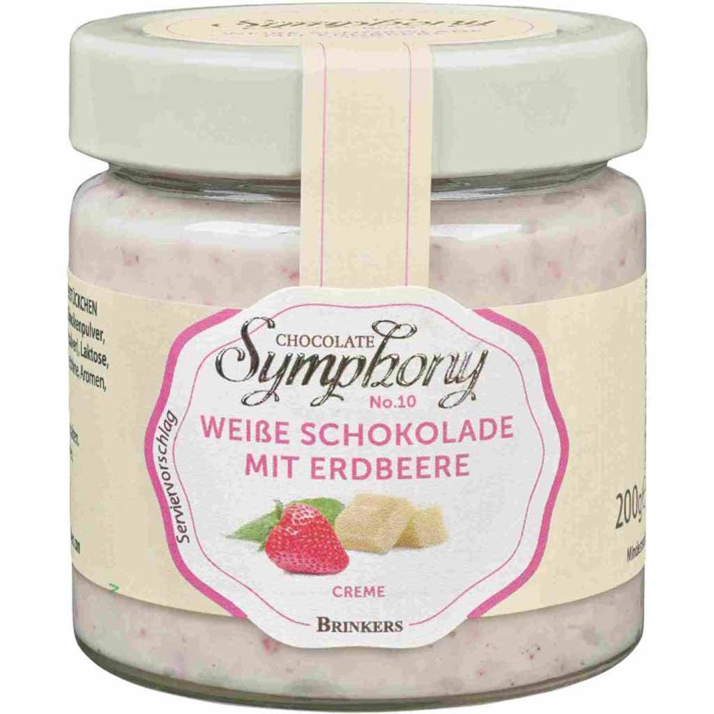 Brinkers Symphony No.10 Weiße Schokoladencreme mit  Erdbeere 200g MHD:30.11.25