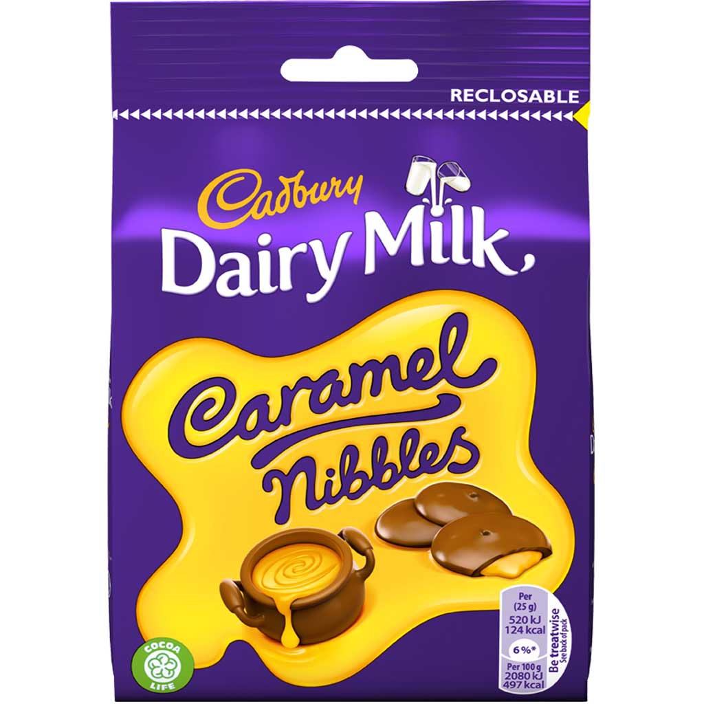 4x Cadbury Dairy Milk Caramel Nibbles á 120g=480g MHD:8.1.19