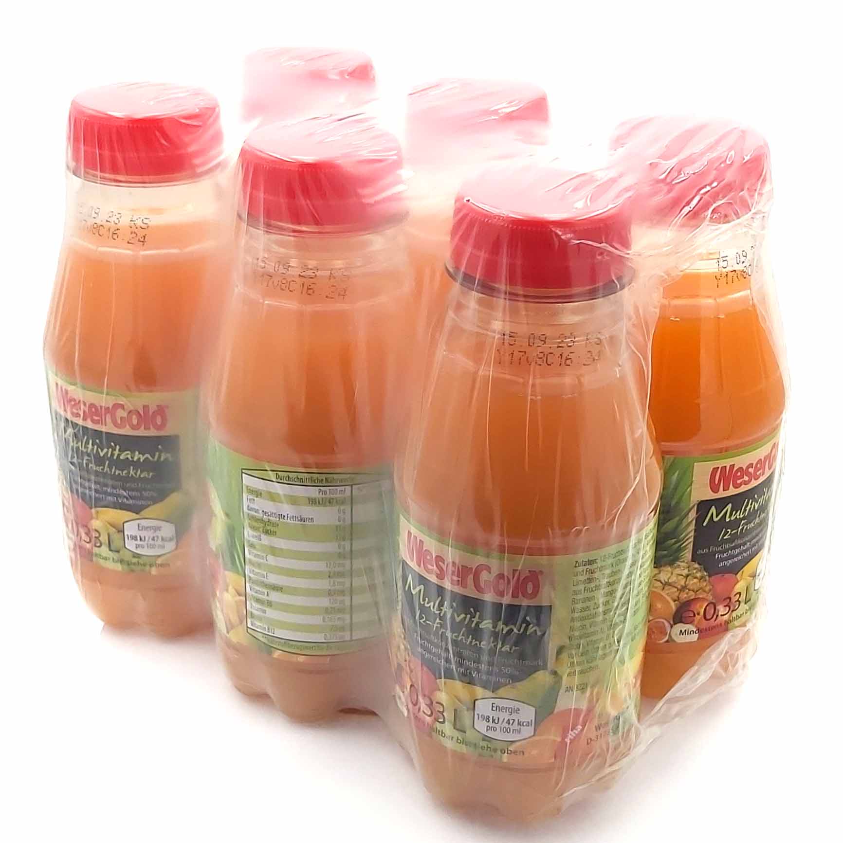 Wesergold_Multivitamin_12-Frucht_Nektar_Saft_6_0_33_L-2 Weser Gold Multivitamin 12 -Fruchtnektar 6x0,33 Liter = 1,98 Liter