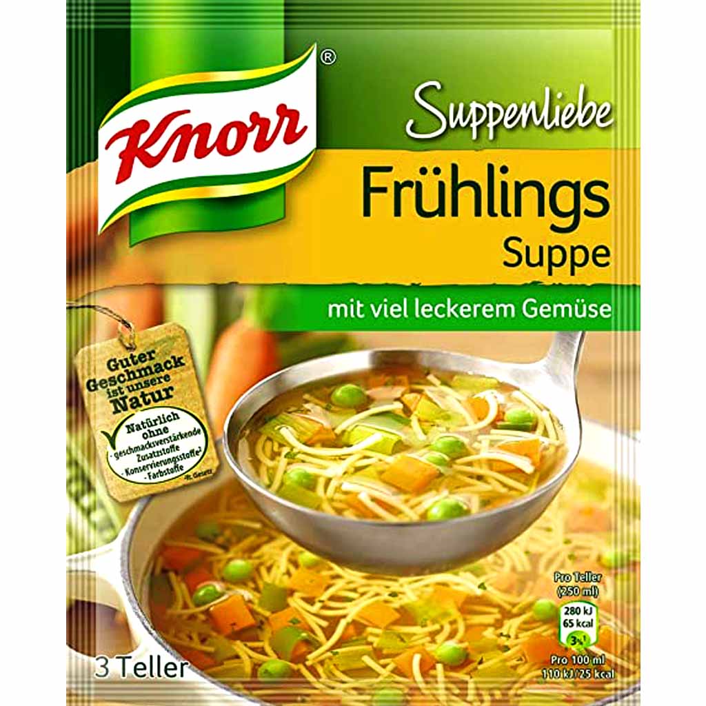 10x Knorr Suppenliebe Frühlingssuppe á 62g=620g MHD:30.5.21