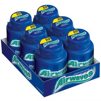 Wrigleys Airwaves Menthol & Eucalyptus Kaugummi Dragees 6x 50 Dragees MHD:29.12.22