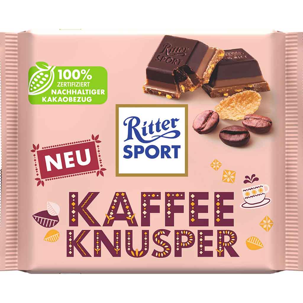 Ritter Sport Tafelschokolade Kaffee Knusper 100g MHD:16.7.23